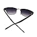 M-Egal Classic Half Frame Semi-Rimless Uv400 Oversized Sunglasses Black+Gold Eyes Wear