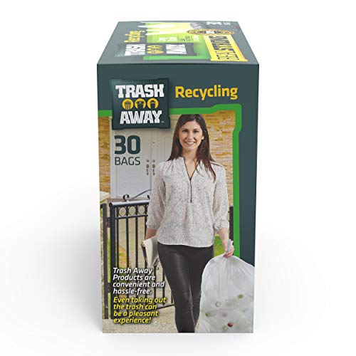 Trash Away Heavy Duty Clear Recycling Bags Tall & Strong Bags for
