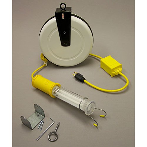 Saf-T-Lite 3613-4000 Stubby II Work Light with Switch & in-Line Ballast, 40ft Reel