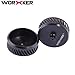 Worker 2Pcs ABS Modified Oblique Line Flywheel Wheel for nerf n-Strike Elite stryfe/rapidstrike CS-18/rebelle Rapid red (Precision Type, Matching to Flat Flywheel Cage,Black)