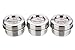 LunchBots Tiny Dips Condiment Containers - Set of 3 - Perfect Portion Cups - Spill Proof Lunch Box Sauce Container with Lid - Food Grade Stainless Steel - 1.5oz - Dishwasher Safe - Stainless Lids