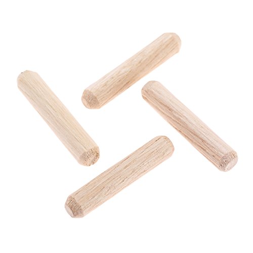 100pcs Woodworking Hardwood Round Dowel Pins Wooden Craft Rods Furniture Fitting Tools 6x30mm(DxL)/0.24"x1.18"