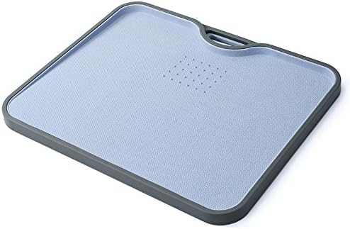 Amzbear Cutting Board Wheat Straw Chopping Block Antibacterial No-slip Double Side Cutting Mats for Meat Cheese and Vegetables with Hang hole (Blue)
