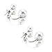 DIB Fashion Jewelry 925 Silver Plated Double Imitation Pearls Stud Earring for Women Ladies