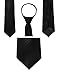 H2H Mens Comfortable Zipper Stripe Patterned Neck Tie ONESIZE (KMANT075) Black