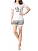 VENTELAN Women's Cute Zebra Sleepwear Short Sleeve Pajamas Casual Summer Nighty, White, Large(USA Size:12-14)