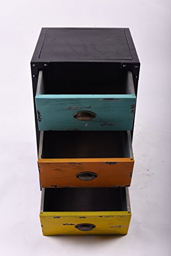 Diwhy DIY Industrial Iron Locker 3-Layer Bookcase Furniture Cabinet - Thumbnail 5