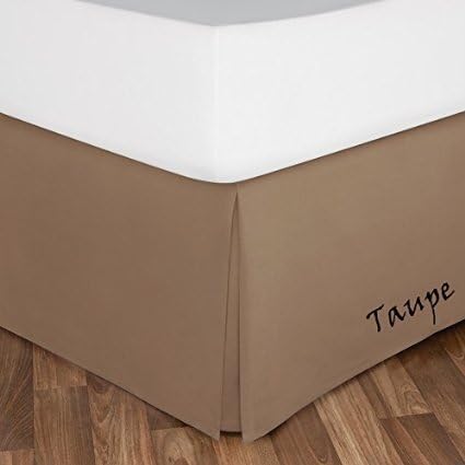 New Collection 1-PC Tailor Made Good Fitting Bed Skirt Taupe -Pattern Solid Drop Length 22" Inches ) in Cal-King Sizes &amp; 450 Thread -Choose Colors 100% Egyptian Cotton By American Sheets