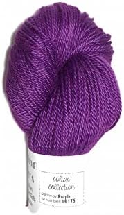 Hand Dyed Alpaca Silk Yarn, Solid Purple, Dk Weight, 100 Grams, 245 Yards, 70/30 Baby Alpaca / Mulberry Silk