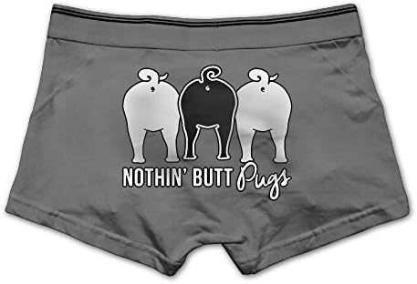 Nothin Butt Pugs Men's Bliss Modal Breathable Boxer Brief Cotton Underwear