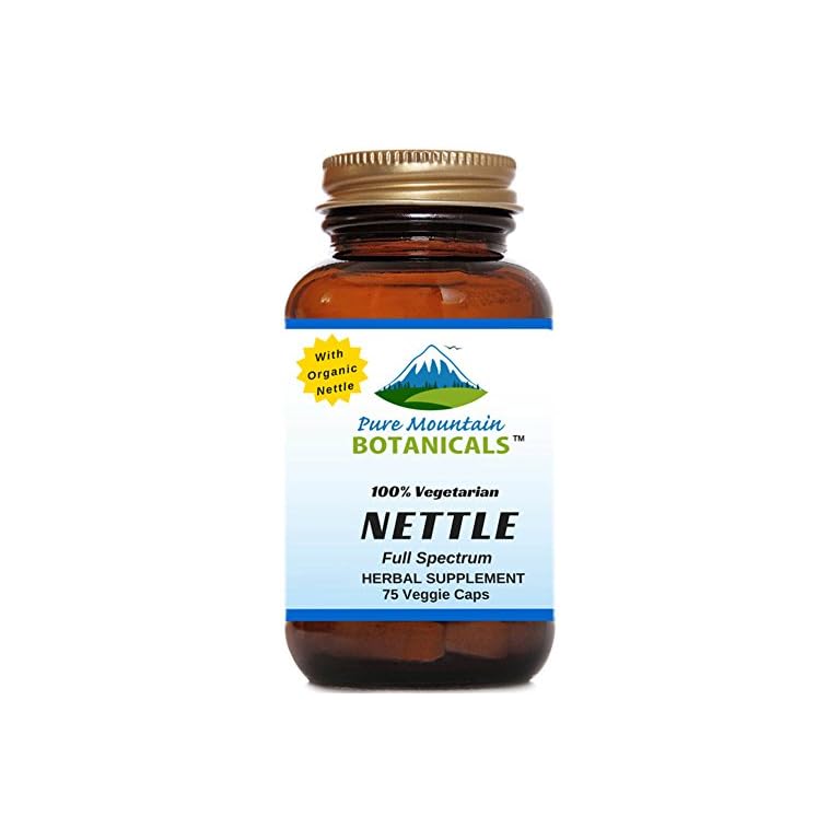 Stinging Nettle Leaf Capsules Kosher Vegan Caps with 500mg Organic Stinging Nettles Leaf