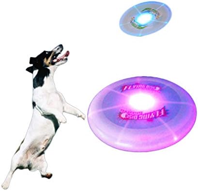 2個 犬用フリスビー ドッグディスク 光るおもちゃ 歯ケア投げる しつけも出来る丈夫な犬おもちゃ 発光知育玩具 追いかけて楽しい 25cm 激安通販 専門店