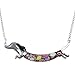 BONSNY Signature collection “LIMMO“ Love Heart Enamel Zinc Alloy Metal Pets Dachshund Necklace Dog Animal pendant 18