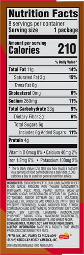 MUNCHIES PEANUT BUTTER CRACKERS 1.42OZ 8 PACK