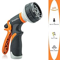 Aronydia Garden Hose Nozzle 8 Pattern Spray Nozzle Leak Free Spray Nozzle High Pressure Heavy Duty Sprayer Watering Plant Washing Cars Pets Shower