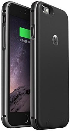 Tinpec Super Slim Iphone 6/6S Battery Case- 2400mah Portable Charger Battery Pack External (Black+Grey)