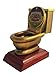 Decade Awards Fantasy Football Toilet Bowl Trophy - Gold | FFL Loser Gridiron Award - 5 Inch Tall - Engraved Plate on Request