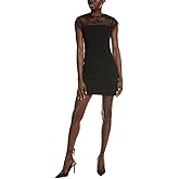 BOSS Womens Domina Lace Detail Short Dress