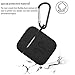 Airpods Accessories Set, OEAGO Airpods Case Protective Silicone Cover and Skin with [Keychain] [Airpods Strap] [Airpods Earhooks] [Travel Carrying Box Case] for Apple Airpod Charging Case - Black