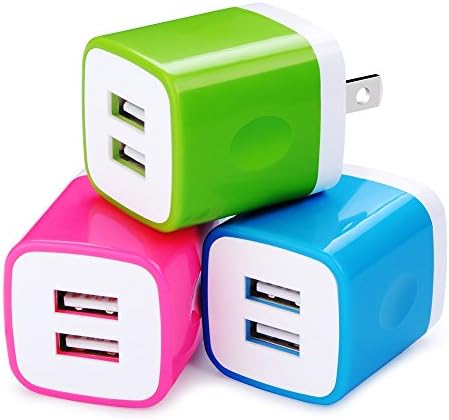 USB Wall Charger, Charging Plug HopePow 3-Pack USB 5V/2.1A Home Travel Wall Charger Adapter Plug for iPhone 7, 7 plus, 6, 6s, 5, 5S, iPad, iPod, Samsung S5 S6 S7 Edge, Google Pixel, HTC, LG, NOKIA