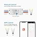 Mini Wifi Smart Switch 2 Pack, Larkkey Remote Control Wifi Switch FCC Certified and Compatible with Elexa, No Hub Required Module ABC Shell Outlet for DIY Smart Home