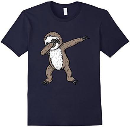 Mens Sloth Dabbing Funny Dance Move Dab Gift Tee Shirt Large Navy