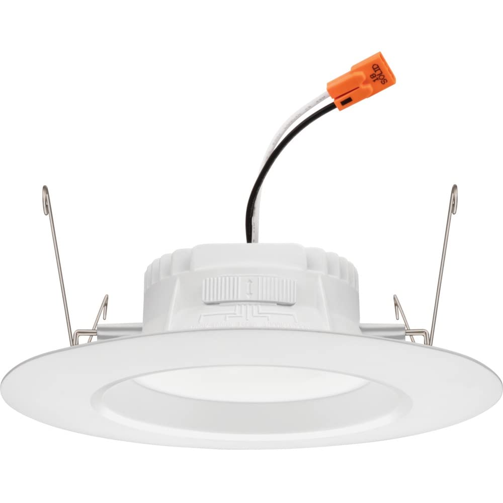 Photo 1 of Juno 5"/6" Inch LED Recessed Lighting, RetroBasics Series LED Downlight Trim Kit, Regressed 5"/6" Ceiling Light with 5-in-1 Switchable White Color, 860 Lumens, Baffle Trim, Matte White