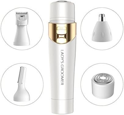 YokEnjoy Professional 4 in 1 Flawless Women's Painless Hair Remover Ladies Electric Hair Shaver - Eyebrow Shaping Body Shaver Nose Trimmer Facial Shaver