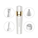 YokEnjoy Professional 4 in 1 Flawless Women's Painless Hair Remover Ladies Electric Hair Shaver - Eyebrow Shaping Body Shaver Nose Trimmer Facial Shaver