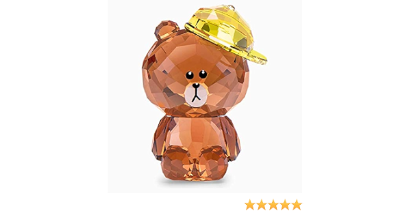 豊富なギフト Figurine Decoration Bear Brown Friends Line Crystal Swarovski 贈り物 プレゼント インテリア 置物 フィギュア デコレーション クマ 熊 ブラウン Lineフレンズ ラインフレンズ クリスタル スワロフスキー その他