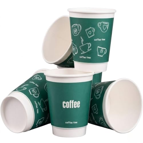 SELFIE CAT 25Pcs 10oz Double Wall Paper Cups for Majlis & Karak Tea