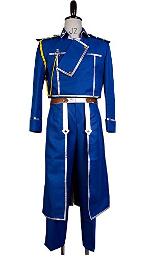 Ya-cos Fullmetal Alchemist Colonel Roy Mustang Military Uniform Cosplay Costume