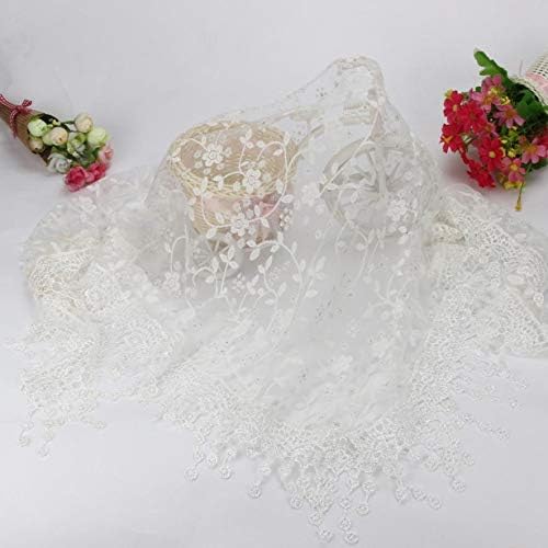 MATISSA Newborn Baby Girl/Boy Lace Tassels Wrap Swaddle Layer Baby Photography Prop (White) - Image 3