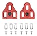 CyclingDeal Bike Cleats Compatible with Look Delta - Indoor Cycling & Road Bike Bicycle Cleat Set - Fully Identical or Compatible with Peloton Spin Bikes Pedals and Shoes (9 or 0 Degree Float)