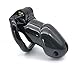 Comfortable Chastity Device Men, Adjustable Chastity Cage with 4 Rings, Biosourced Resin Cock Cage Penis Ring Chastity Belt Adult Game Sex Toy Black