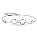 OneSight Women Infinity Love Bracelet, 925 Sterling Silver Adjustable Charm Forever Bracelet for Women Girls, White Gold and Rose Gold Colours
