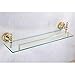 Sprinkle Wall Mount Bathroom Bath Shower Rack Antique Inspired Ti-PVD Finish Solid Brass Material Glass Shelf Lavatory Accessories Tools and Home Improvement Bthroom Towel Holder Shampoo Basket Bars