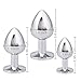 VBN Set of 3 Bu~tt P~lu~g T-bar Base - Metal Alloy Toys for Role Play Games - Jeweled Stimulator for Men and Women - 3 pcs Beginners Silicon Anales Set - Best Idea for Gift - Purple Gem