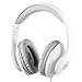 FMLOVES Active Noise Cancelling Headphones Wired, ANC Over Ear with Mic, Sound Cancelling Headphones Foldable Lightweight, Deep Bass Headset 20 Hours for Travel and Office Phone - White from
