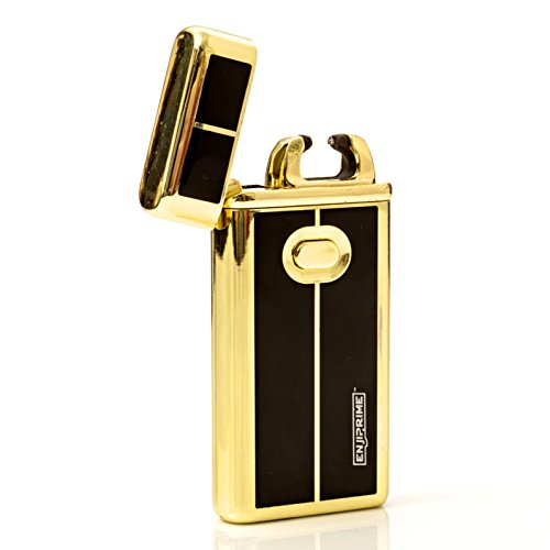 60% off end soon, Hurry, Best 2016 USB plazmatic Electric Rechargeable Arc Lighter, Enji Prime, spark At The Push Of a Button, Flameless, Windproof, Eco Friendly & Energy Saving, Electronic Cigarette