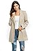 Meaneor Women's Vintage Lapel Long Sleeve Solid Trench Coat with Belt