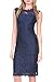 Stanzino Women's 2609NAVYS Sleeveless Lace Dress, Navy, S
