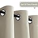 H.VERSAILTEX Blackout Room Darkening Curtains Window Panel Drapes - (Ivory/Cream Color) 2 Panels per Set, 52 inch Wide by 96 inch Long Each Panel, 8 Grommets/Rings per Panel