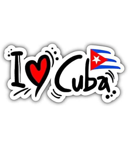thumbnail image 2 of Cuba - 3\" Vinyl Sticker - For Car Laptop I-Pad Phone Helmet Hard Hat - Waterproof Decal 2 of 10
