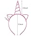 Blulu 18 Pieces Plastic Unicorn Headbands Unicorn Horn Headband Fancy Dress Cosplay Decoration Supplies for Party (Light Colors)