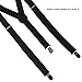CoverYourHair Black Solid Suspenders - Stylish And Practical Solid Suspenders In Black