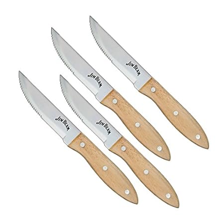 Jim Beam Grillbesteck Steakmesser Edelstahl (4 Stück)