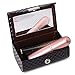 AIFUSI Leather Lipstick Case Holder with Mirror, Can Holds 2 Lipsticks Lipstick Box Organizer Bag Cosmetic Storage Kit for Purse for Women Ladies Gifts，Black (Black)