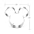 Mouse Cookie Cutter - Food Grade Stainless Steel - Cushioned Shape Set for Baby, Mom, Kids, Adults - Best Gift for Cookies, Sandwich, Christmas, Halloween, Bakeware, Food, Bread, Treats, Set of 3