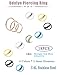 Udalyn 18 Pcs 18G Stainless Steel Nose Ring Cartilage Hoop Piercing For Men Women 6 Mixed Colors